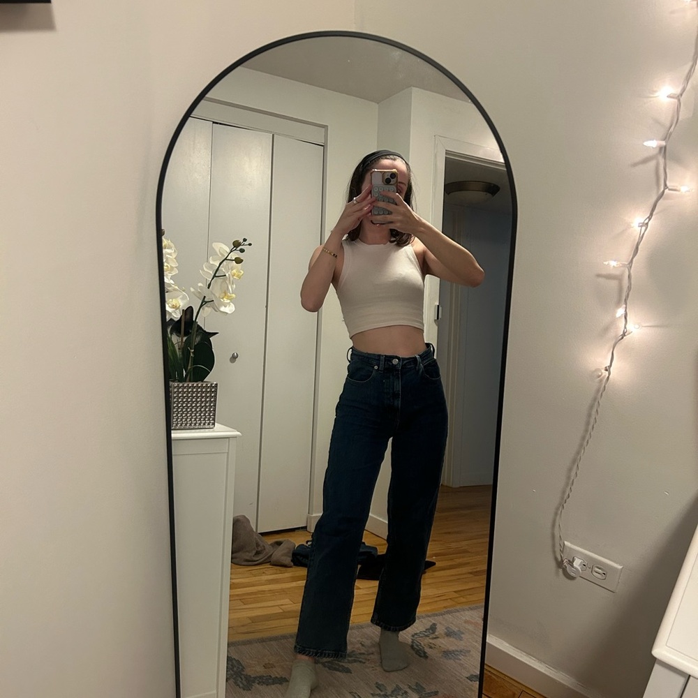 Everlane Blue Flare Wide Leg Jeans